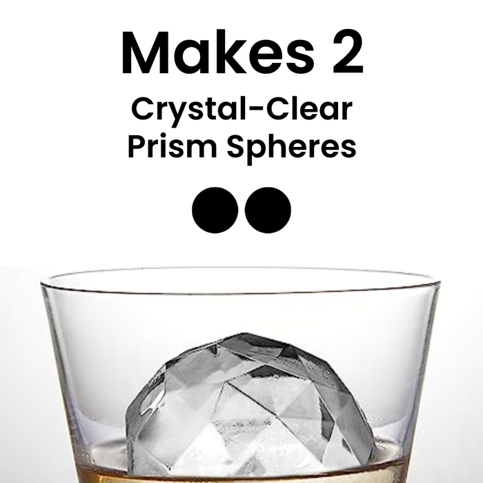 Crystal-Clear Prism Sphere Ice Maker (Double)