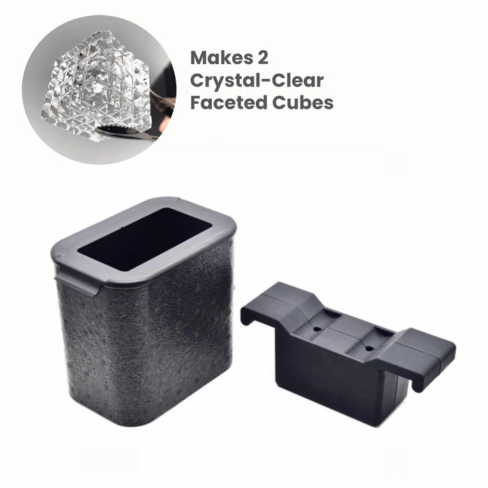 Crystal-Clear Faceted Ice Cube Maker (Double)