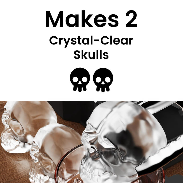 Crystal-Clear Skull Ice Maker (Double)