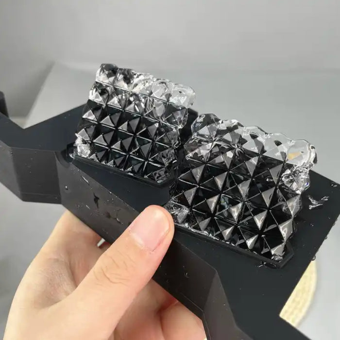 Crystal-Clear Faceted Ice Cube Maker (Double)