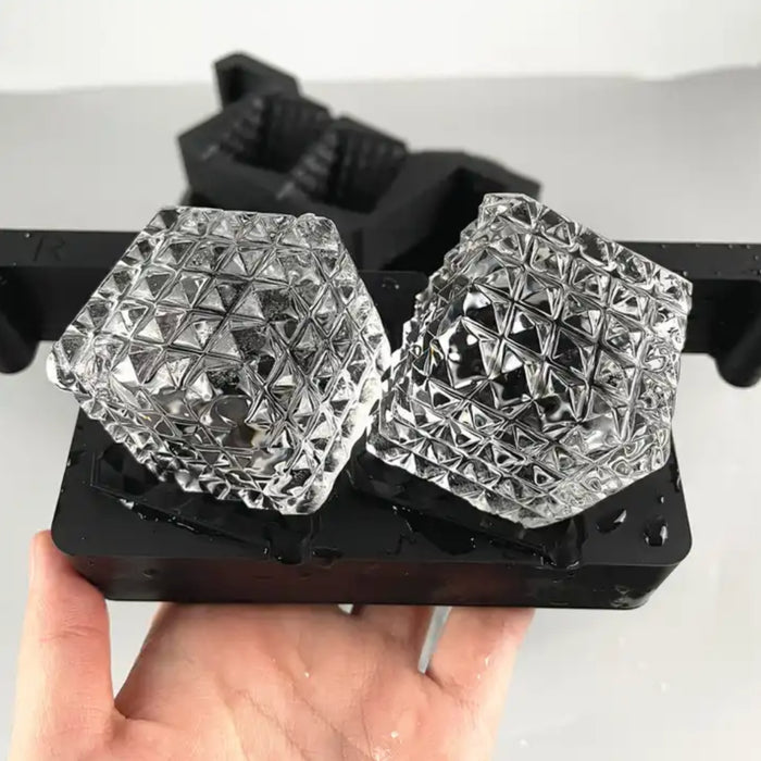 Crystal-Clear Faceted Ice Cube Maker (Double)