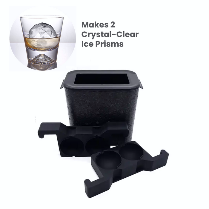 Crystal-Clear Prism Sphere Ice Maker (Double)