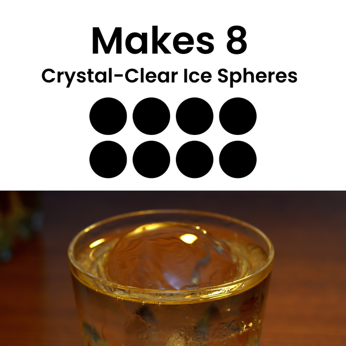 Crystal-Clear Sphere Ice Maker (8-Cavity)