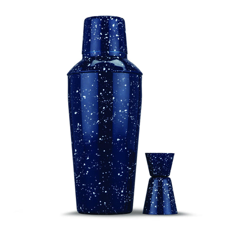 Enamel Cocktail Shaker and Jigger Set