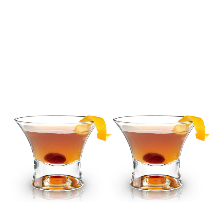 Crystal Manhattan Glasses (Set of 2)