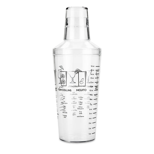 Plastic Recipe Cocktail Shaker