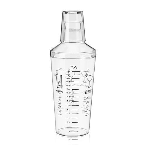 Plastic Recipe Cocktail Shaker