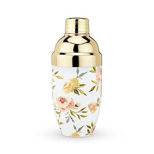 Watercolor Floral Cocktail Shaker