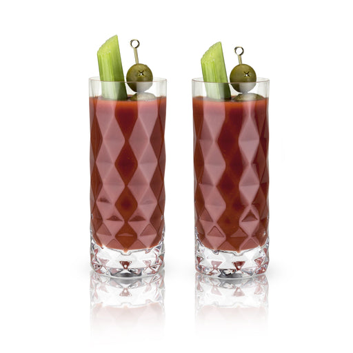 Gem Crystal Highball Glasses (Set of 2)