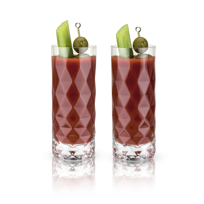 Gem Crystal Highball Glasses (Set of 2)