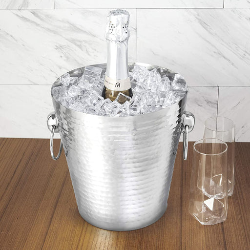 Hammered Metal Ice Bucket