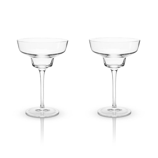 Angled Crystal Margarita Glasses (Set of 2)