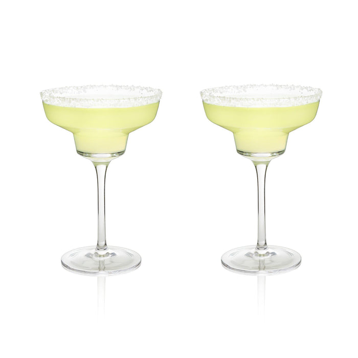 Angled Crystal Margarita Glasses (Set of 2)