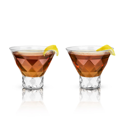 Gem Crystal Martini Glasses (Set of 2)