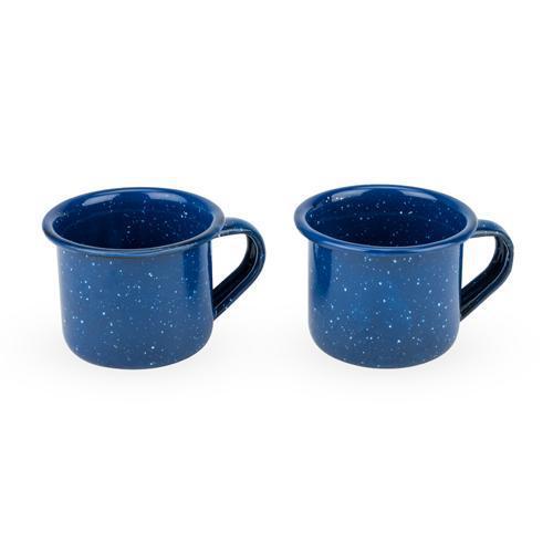 Blue Enamel Shot Glasses (Set of 2)