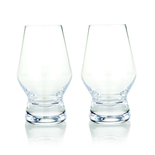 Footed Crystal Scotch Glasses (Set of 2)