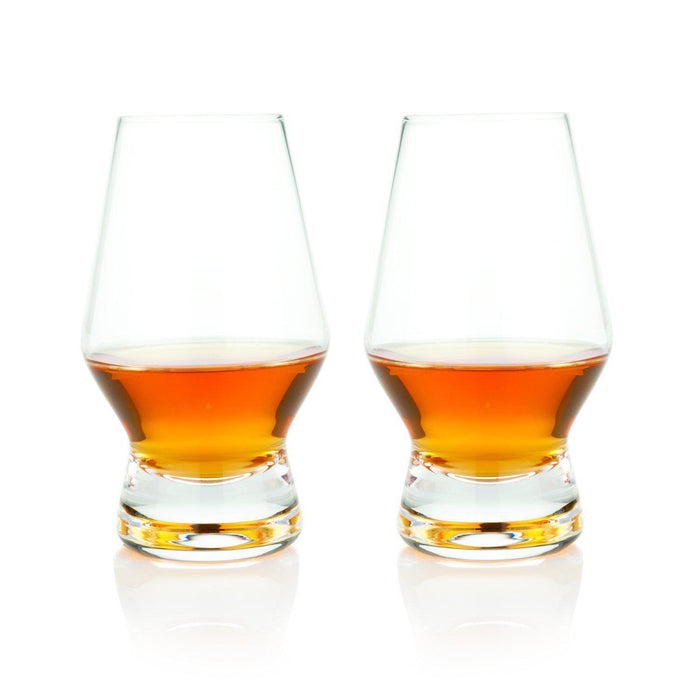 Footed Crystal Scotch Glasses (Set of 2)