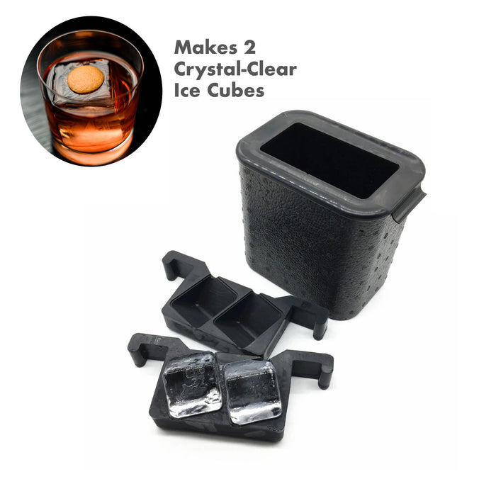 Chillz Silicone Ice Cube Trays - Large Ice Cube Tray Set for