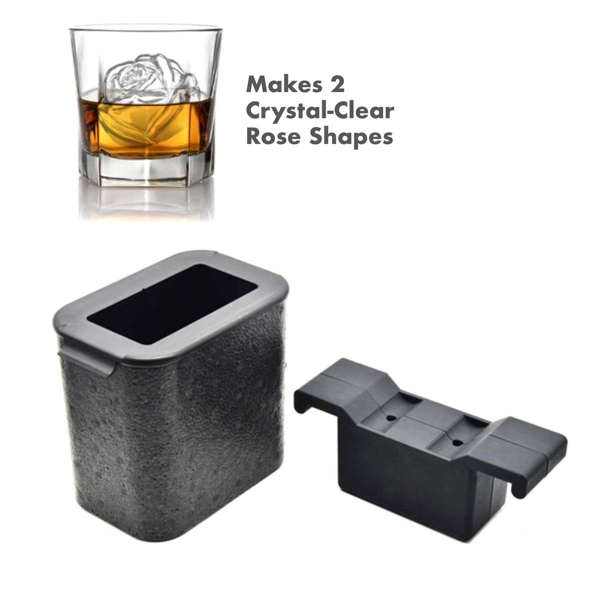 Clear Diamond Ice Mold, Craft Cocktail & Whiskey Ice