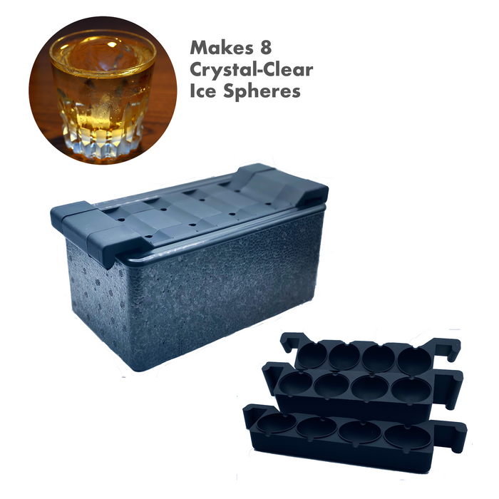 Crystal-Clear Sphere Ice Maker (8-Cavity)