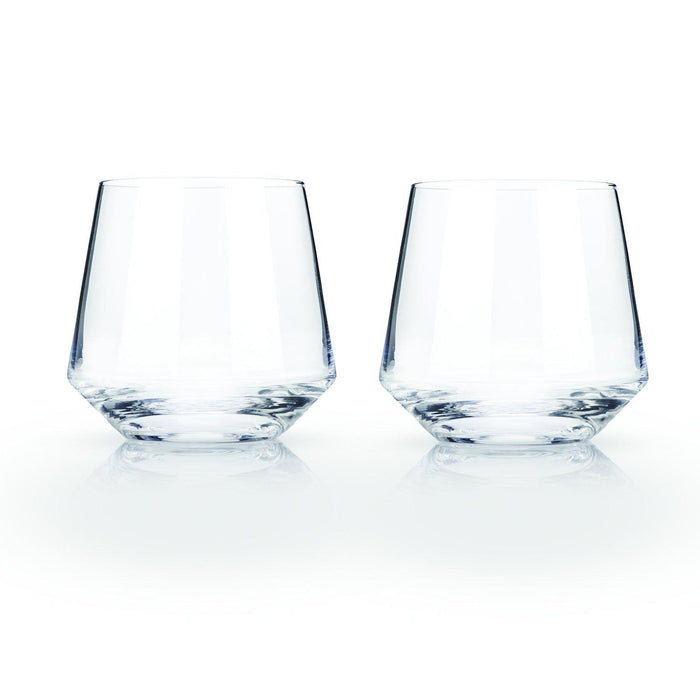 Angled Crystal Cocktail Tumblers (Set of 2)