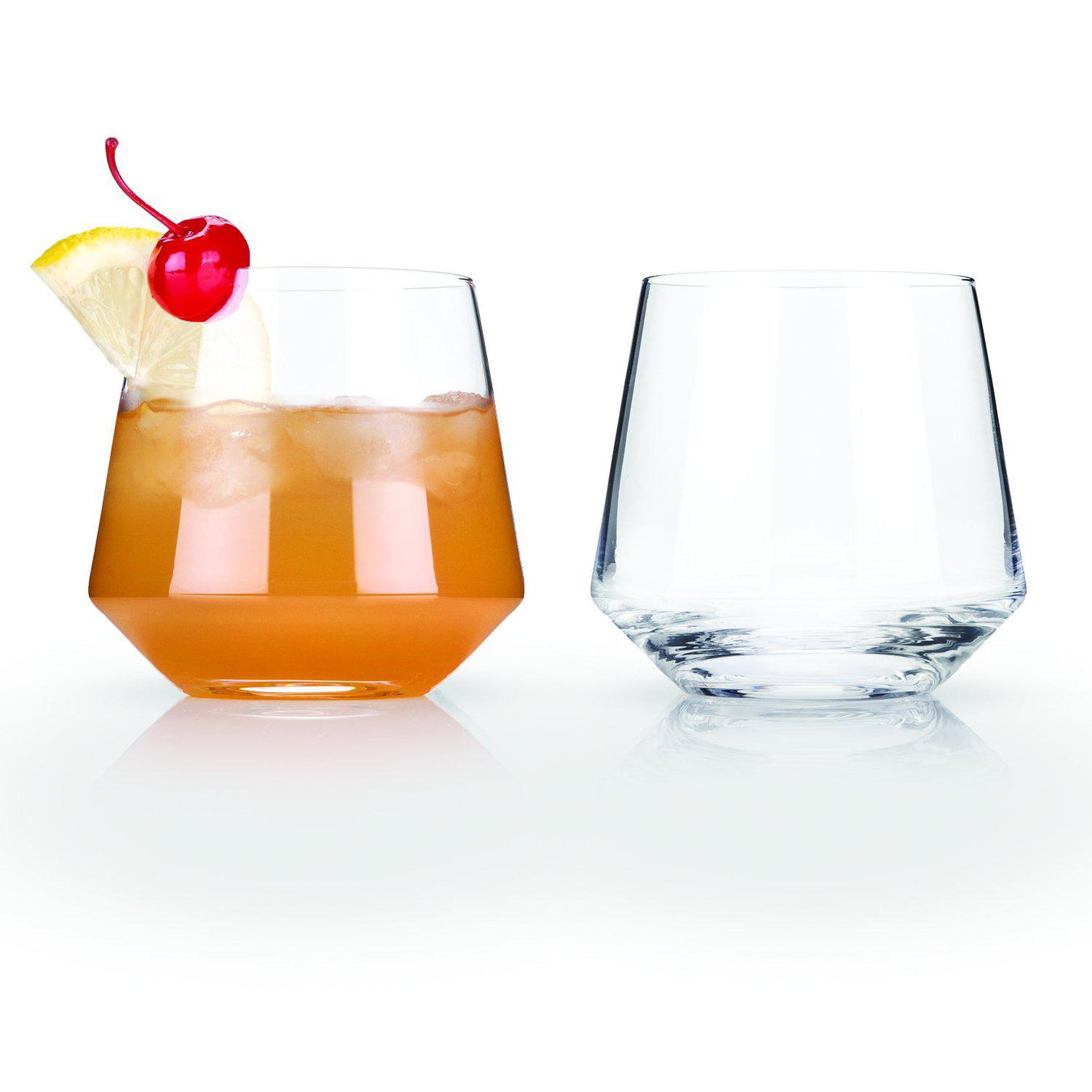 Angled Crystal Drinkware