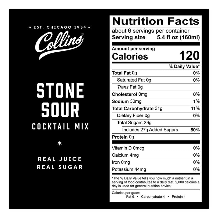 Collins Stone Sour Cocktail Mix (32 oz)