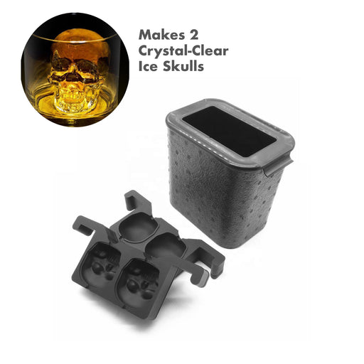 Crystal-Clear Skull Ice Maker (Double)