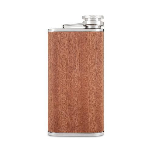 Wood Veneer and Stainless Steel Flask