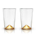 Gold Pointed Glass Cocktail Tumblers (Set of 2)