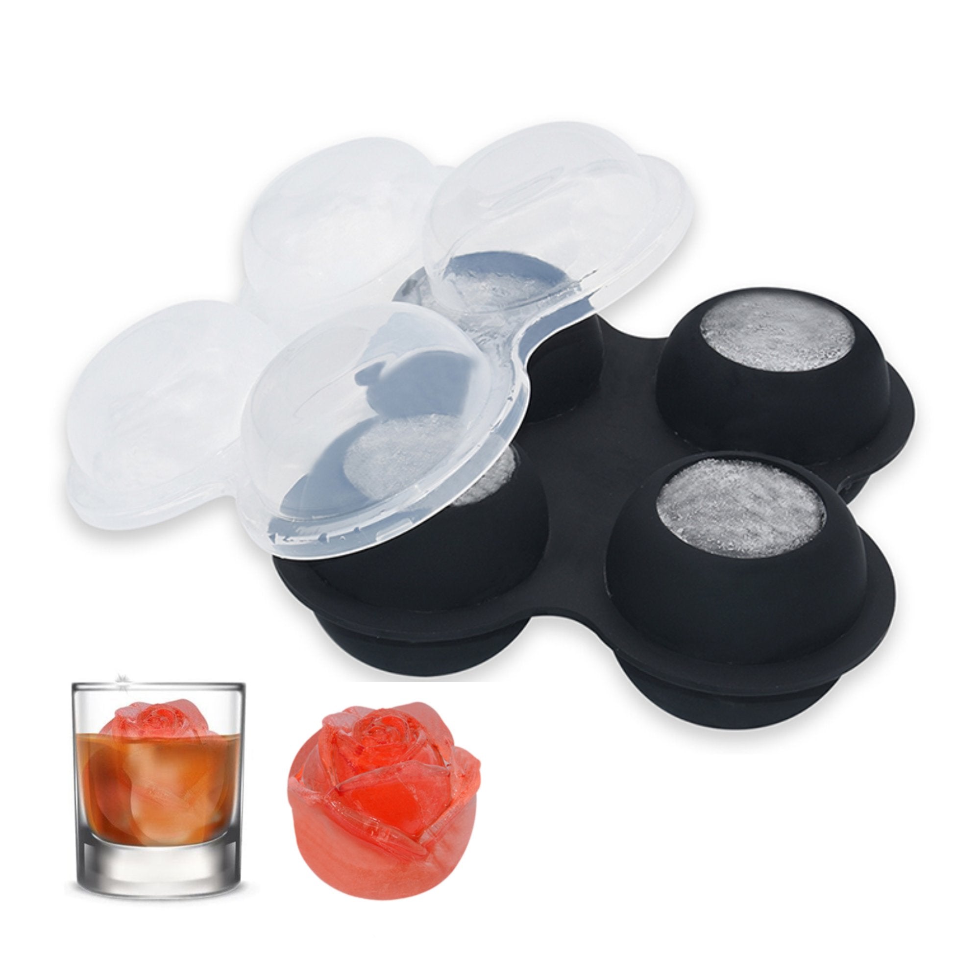 Rose Ice Mold Tray, Craft Cocktail & Whiskey Ice