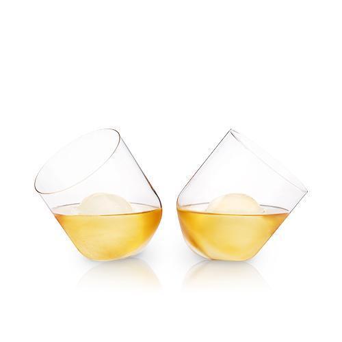 Rolling Crystal Whiskey Tumblers (Set of 2)