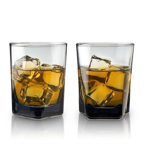 Smoke Double Old Fashioned Crystal Glasses (Set of 2)